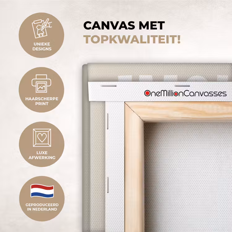 Canvas schilderij - Beige - Vintage - Japandi - Decoratie — 2