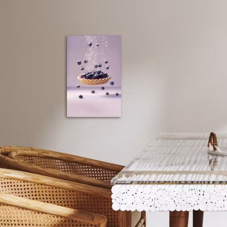 Canvas schilderij - Eten - Taart - Bessen - Blauw — 3
