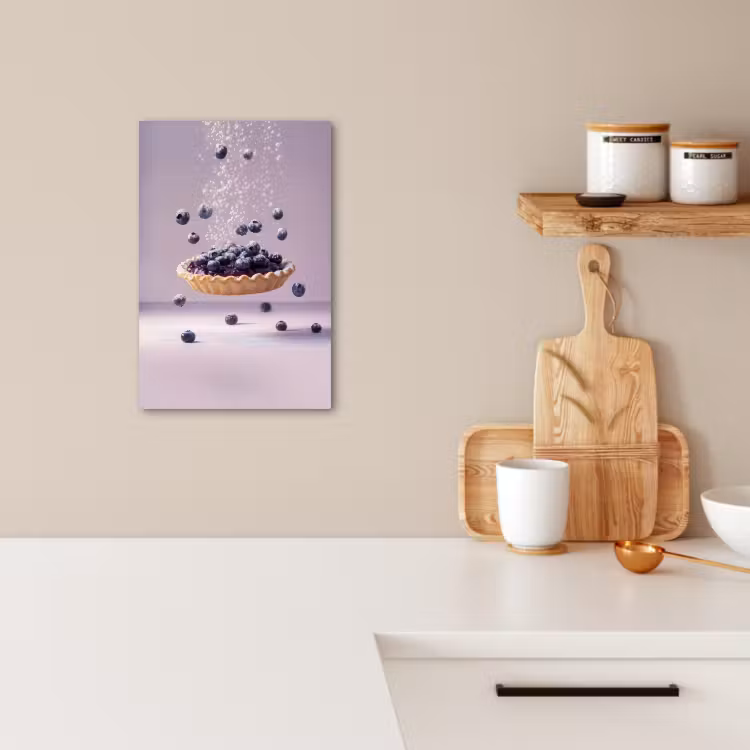 Canvas schilderij - Eten - Taart - Bessen - Blauw — 4
