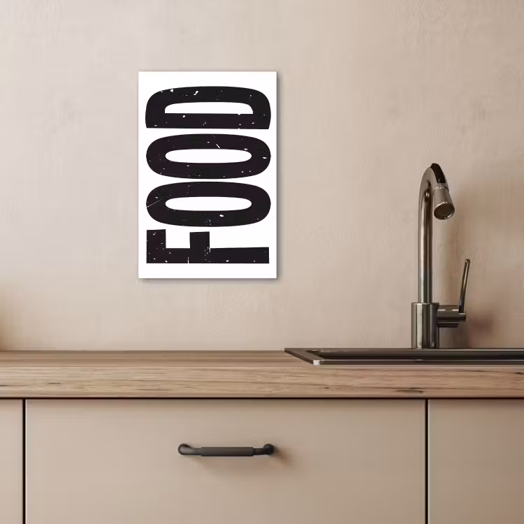 Canvas schilderij - Food - Zwart - Wit - Decoratie — 5