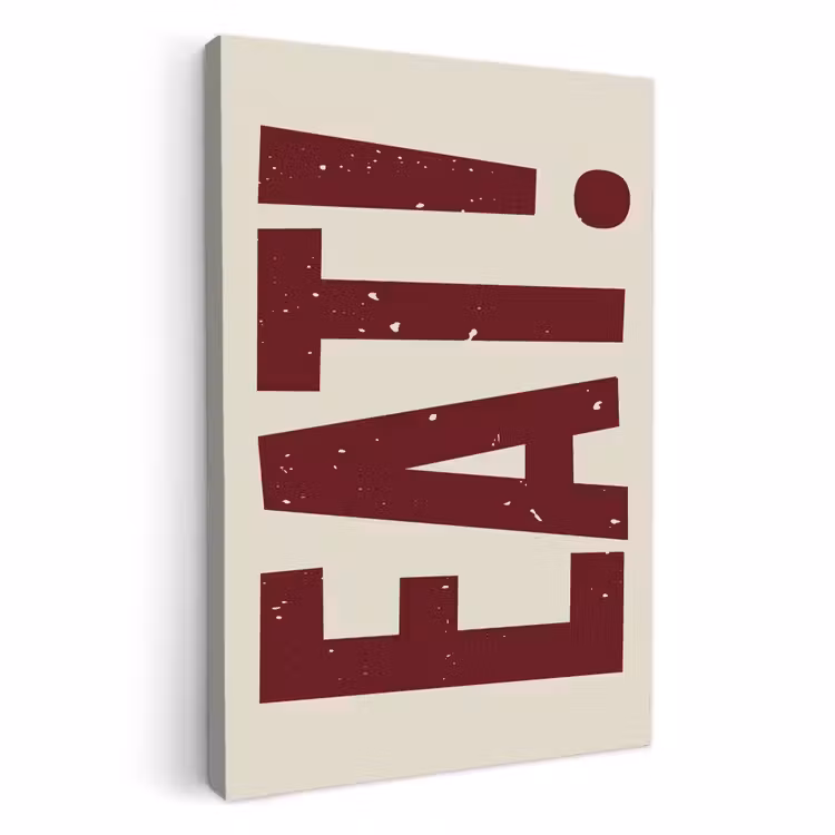Canvas schilderij - Red - Eten - Vintage - Decoratie — 1