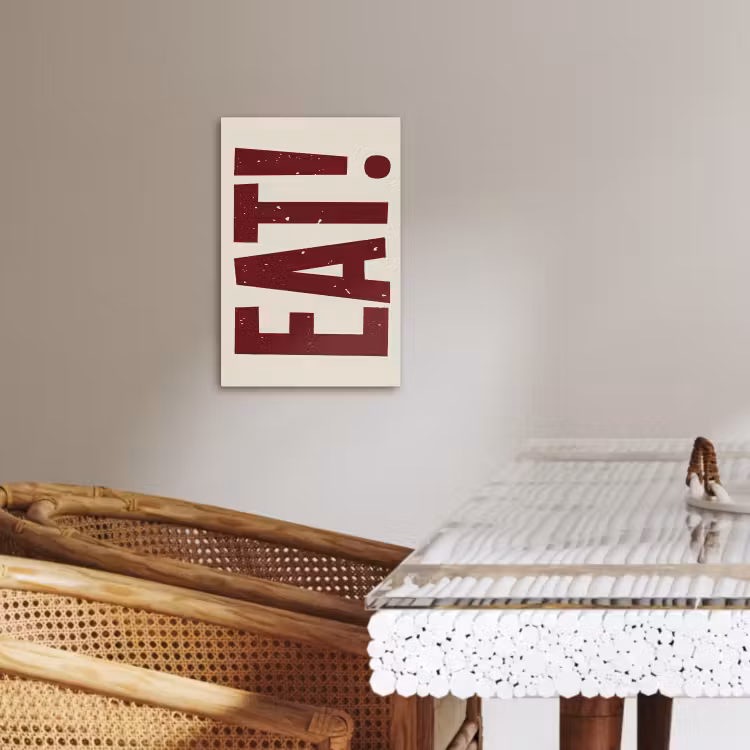 Canvas schilderij - Red - Eten - Vintage - Decoratie — 3