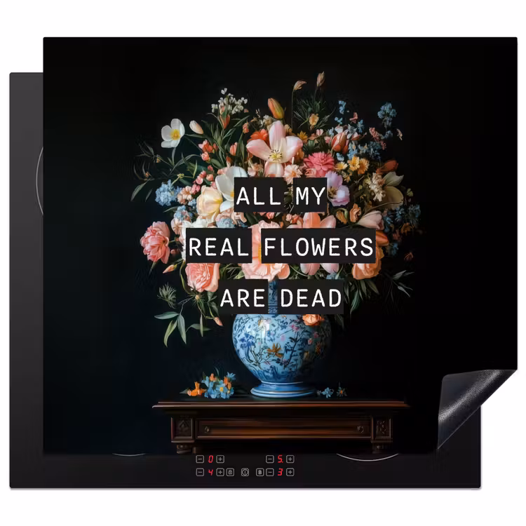 Inductie beschermer - Bloemen - Art - Pastel - Quotes — 1