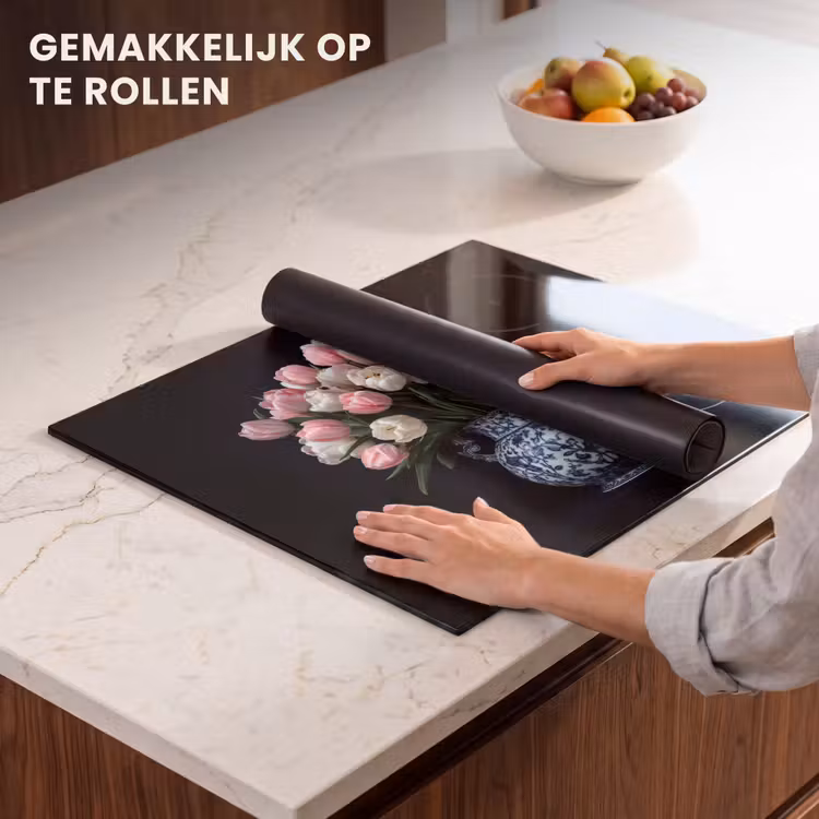 Inductie beschermer - Bloemen - Roze - Tulpen - Vaas — 7
