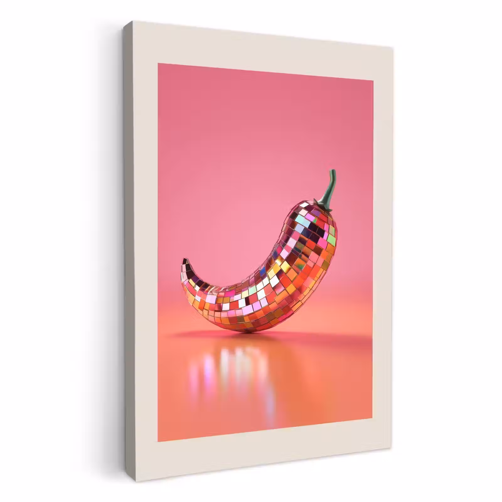 Canvas schilderij - Disco - Peper - Roze — 1