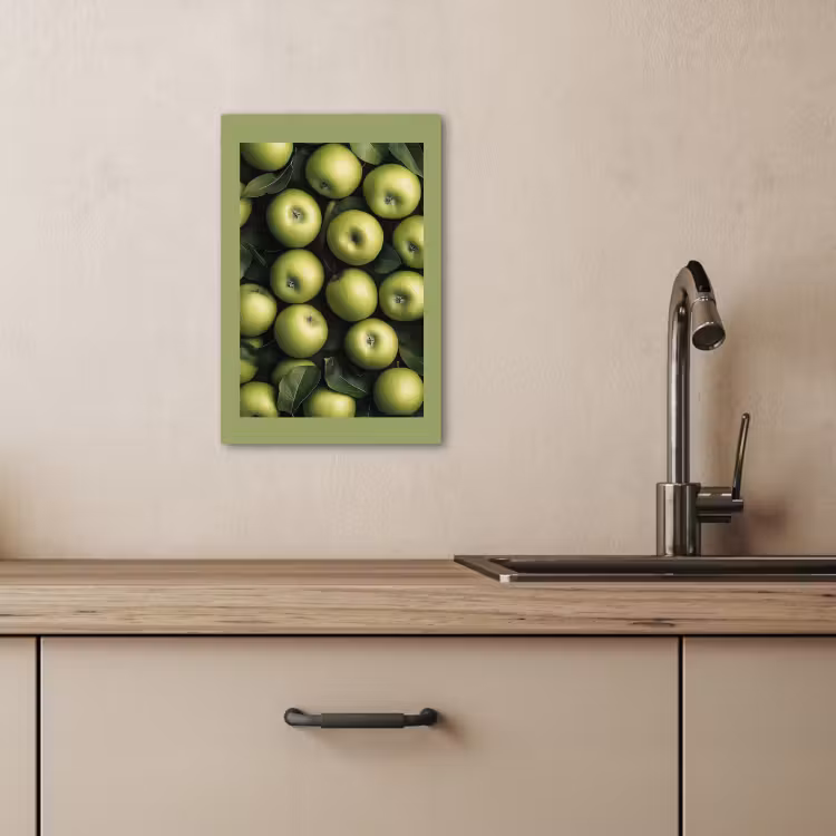 Canvas schilderij - Appels - Groen - bladeren — 5