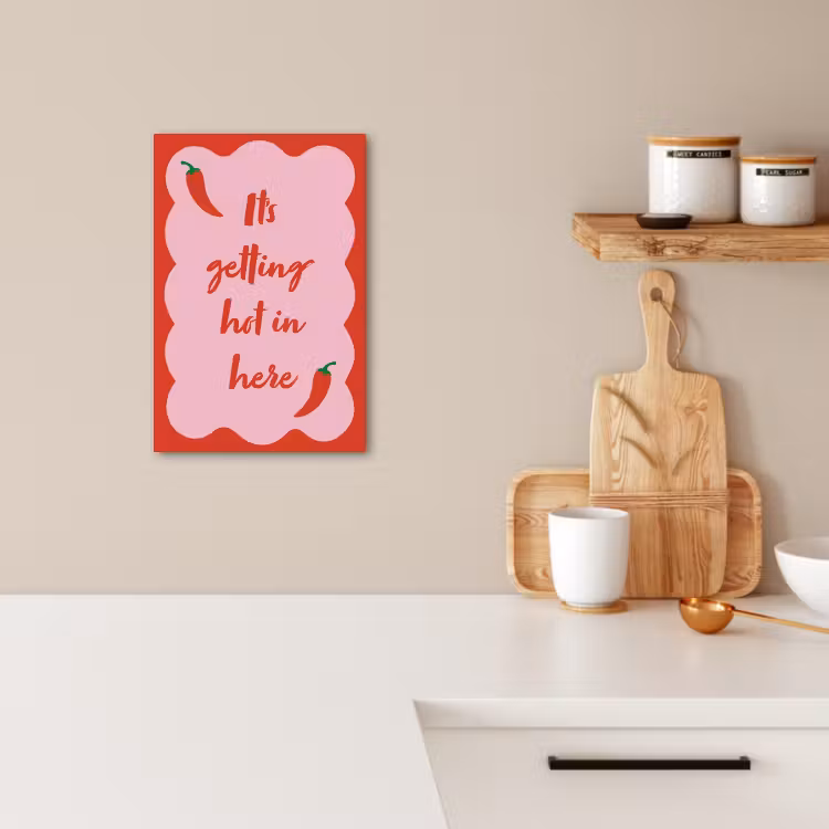 Canvas schilderij - Chilipeper - Red - Hot - Quotes — 3