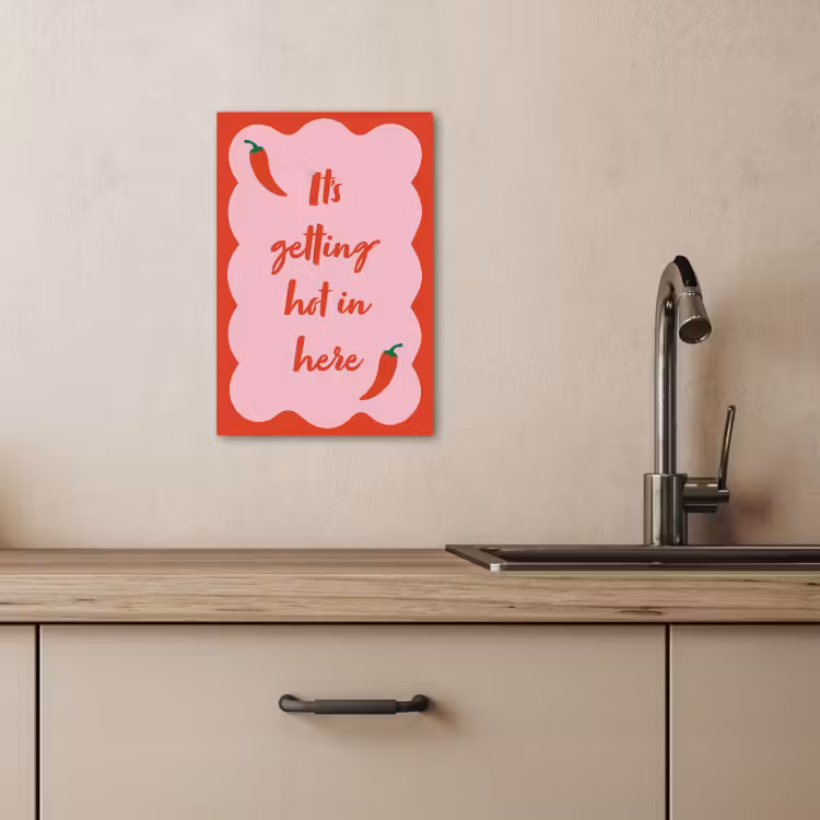 Canvas schilderij - Chilipeper - Red - Hot - Quotes — 4