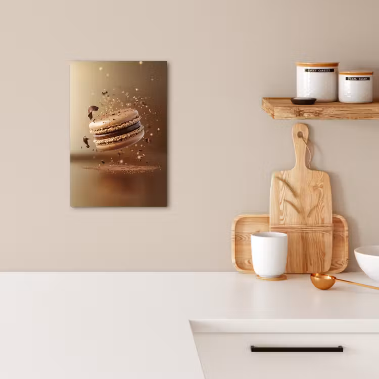 Canvas schilderij - Chocolade - Macarons - Eten - Snoep — 5