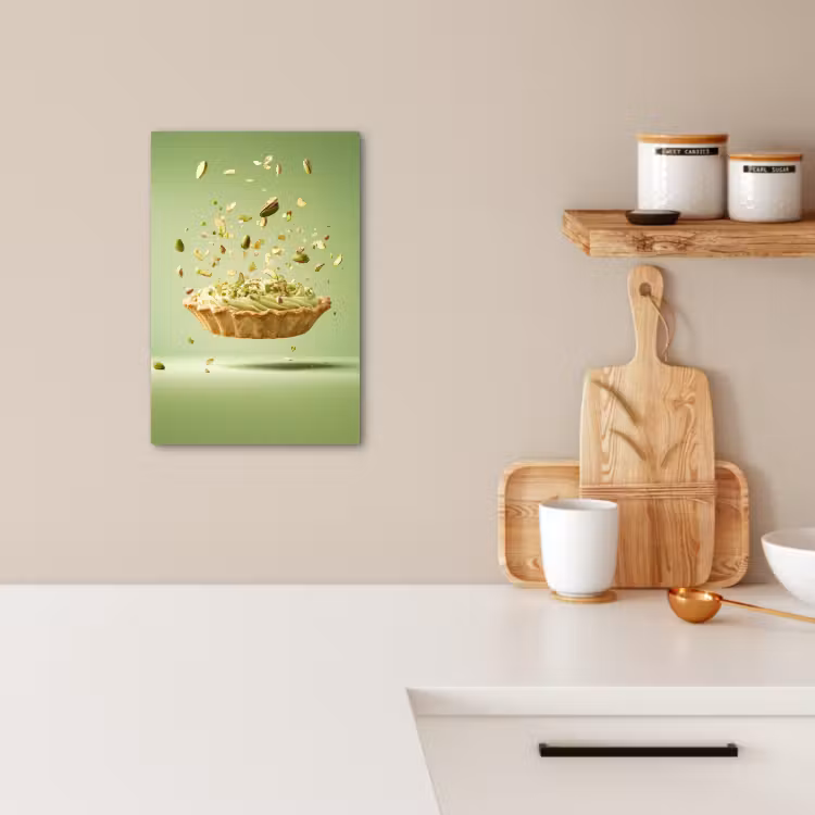 Canvas schilderij - Pistache - Taart - Noten - Eten — 3