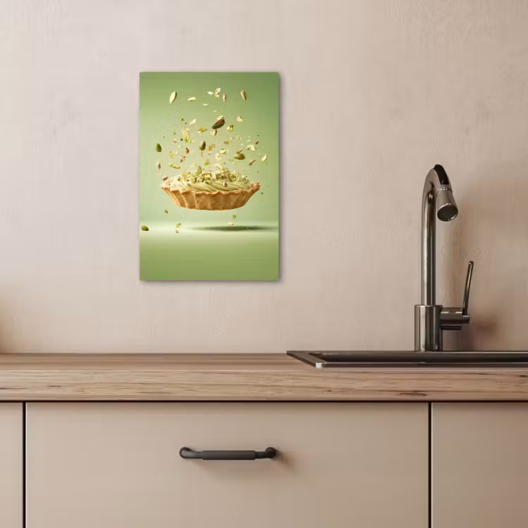 Canvas schilderij - Pistache - Taart - Noten - Eten — 4