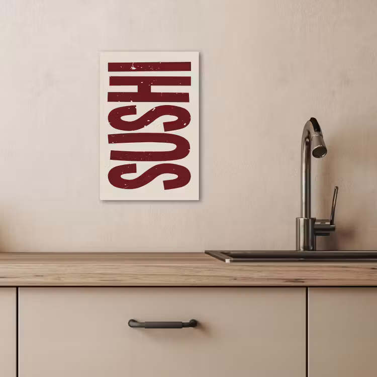 Canvas schilderij - Sushi - Rood - Japandi - Decoratie — 5