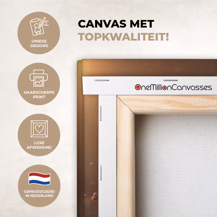 Canvas schilderij - Taart - Chocolade - Eten - Brownie — 2