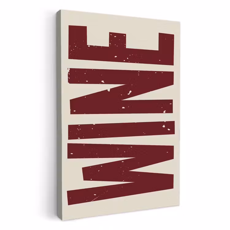 Canvas schilderij - Wine - Red - Decoratie - Japandi — 1