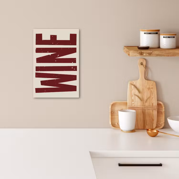 Canvas schilderij - Wine - Red - Decoratie - Japandi — 5