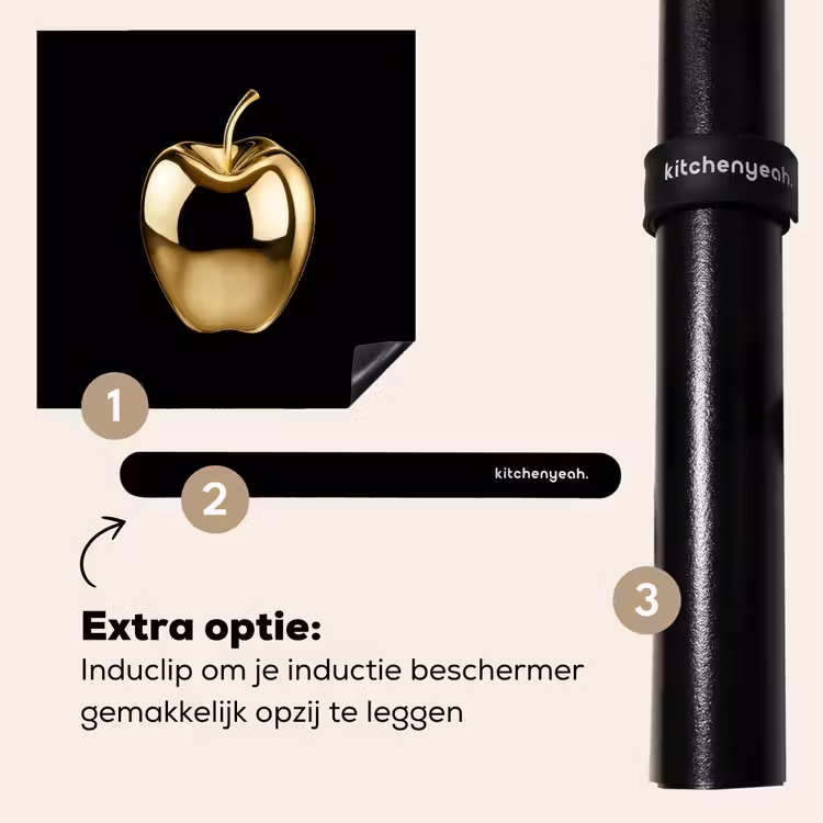 Inductie beschermer - Appel - Goud - Chrome - Zwart — 8