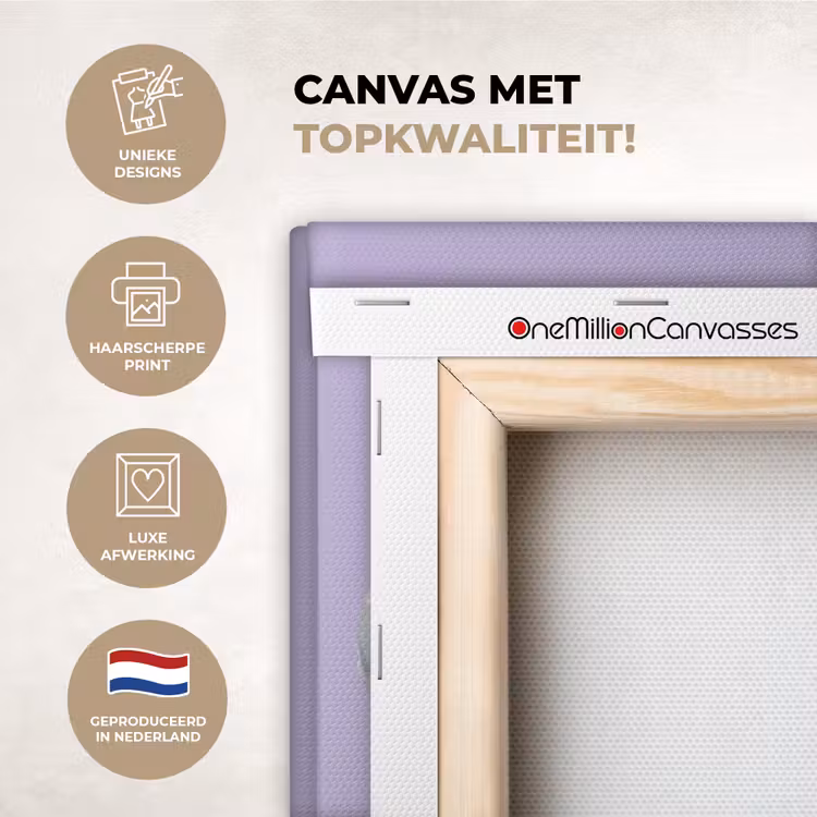 Canvas schilderij - Papegaai - Koksmuts - Paars - Cute — 2