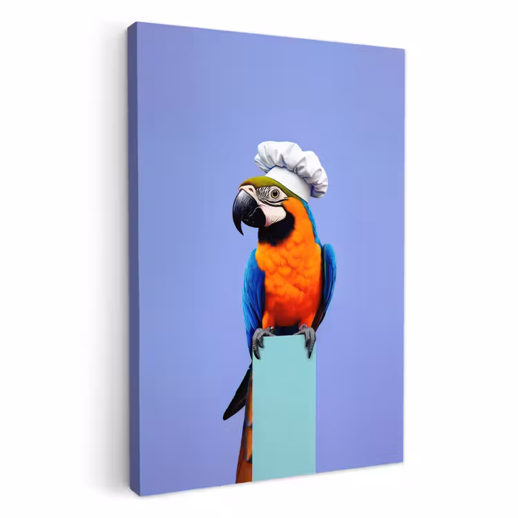 Canvas schilderij - Papegaai - Koksmuts - Vogel - Leuk — 1