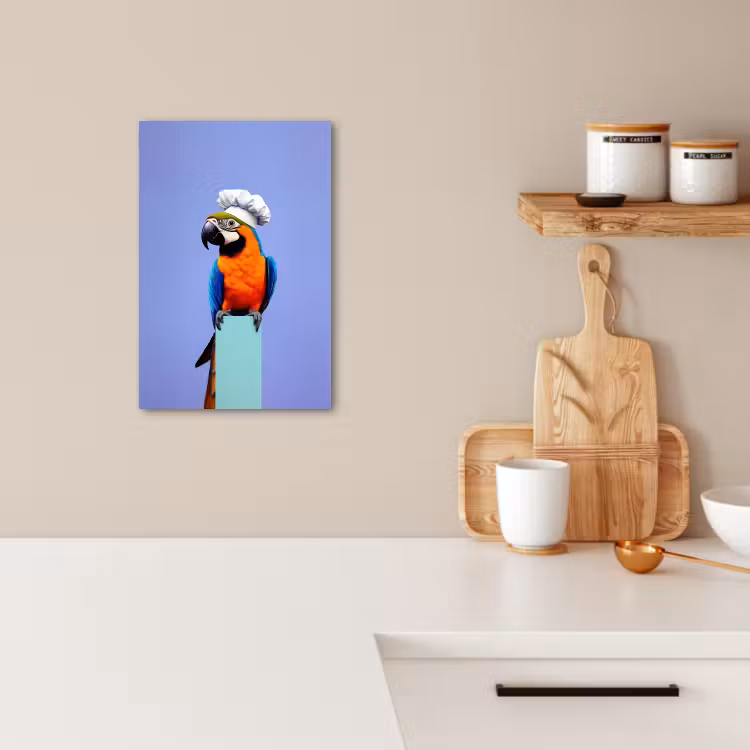 Canvas schilderij - Papegaai - Koksmuts - Vogel - Leuk — 3