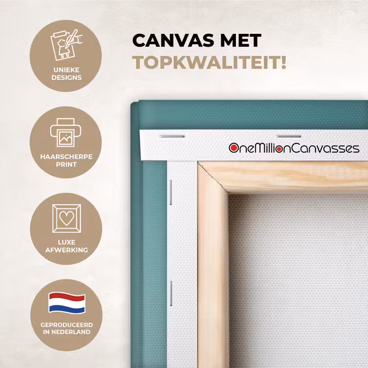 Canvas schilderij - Roodborstje - Vogel - Koksmuts - Sokkel — 2
