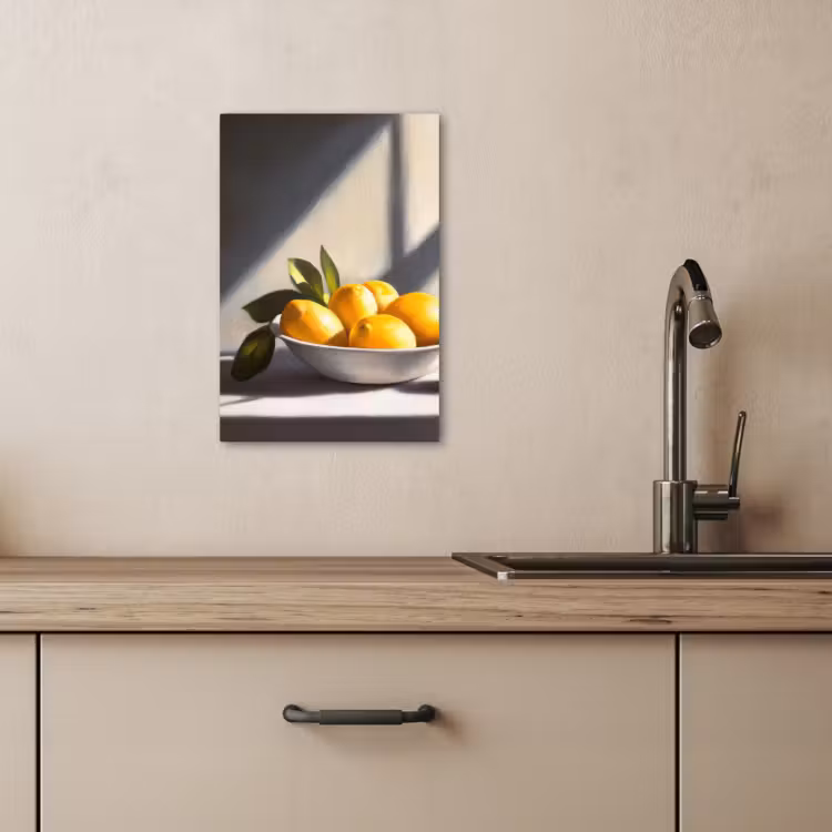 Canvas schilderij - Citroenen - Stilleven - Geel — 3