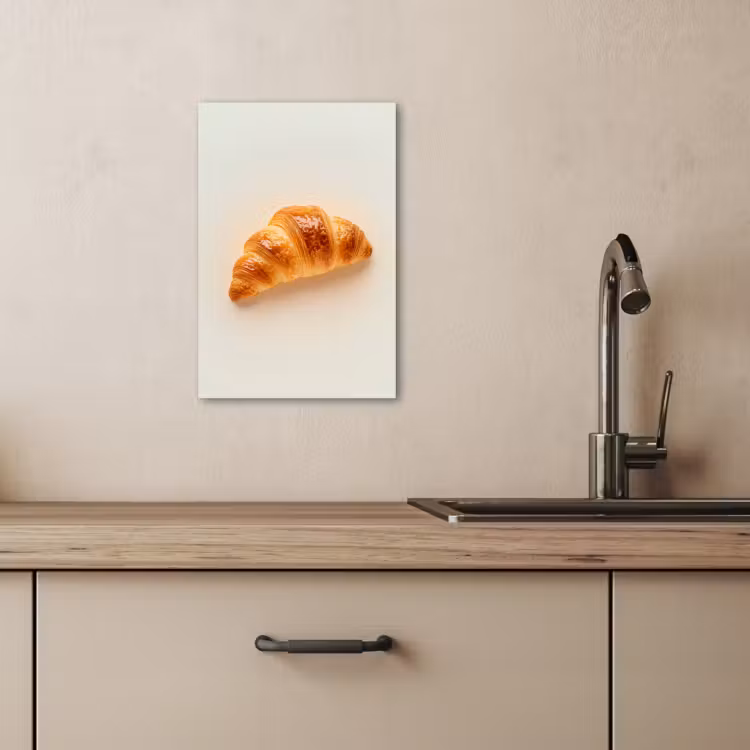 Canvas schilderij - Croissant - Brood - Beige — 4