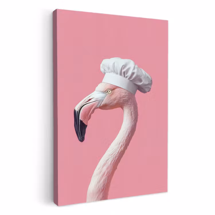 Canvas schilderij - Flamingo - Roze - Koksmuts - Vogel — 2