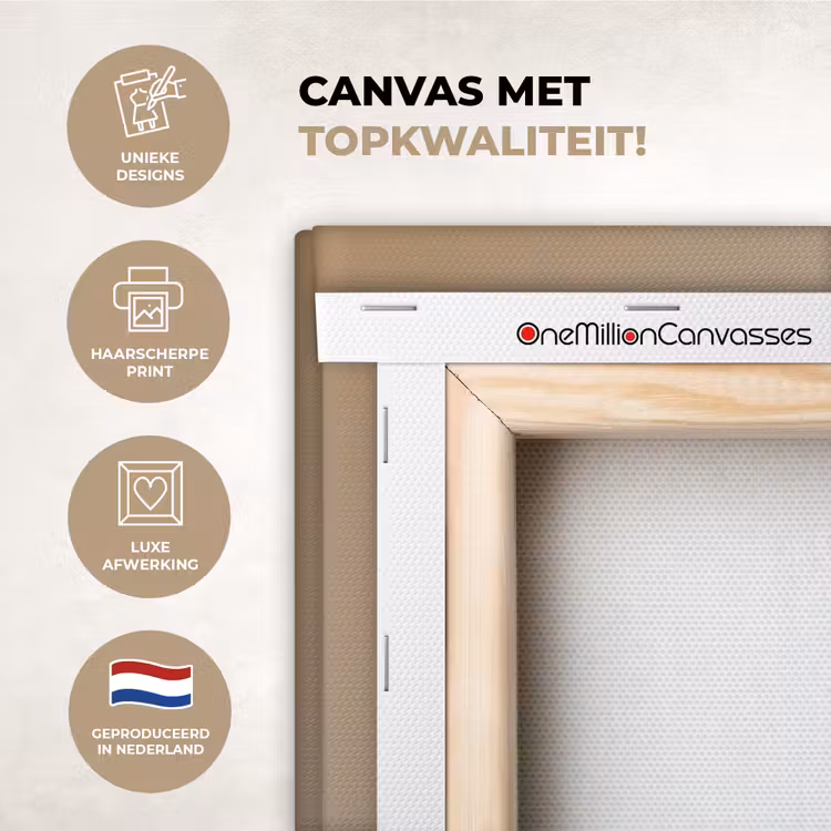 Canvas schilderij - IJs - Softijs - Romig - Hoorntje - Beige — 3