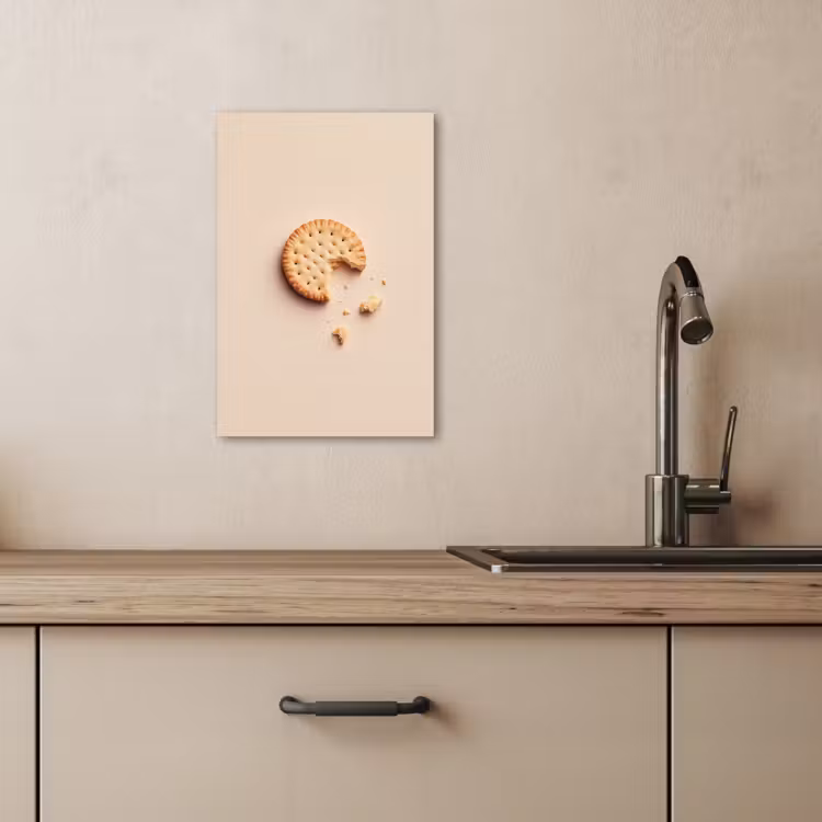 Canvas schilderij - Koekje - Kruimels - beige — 5