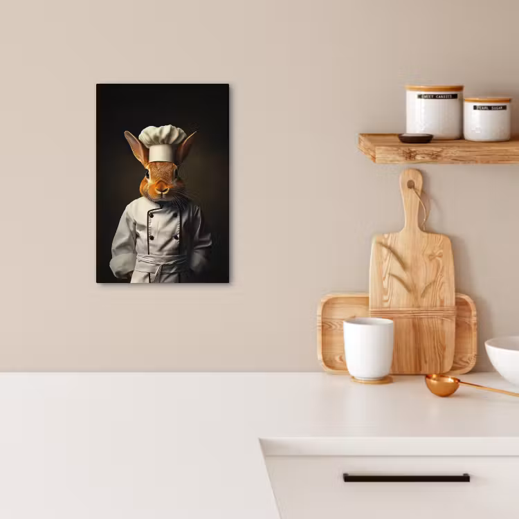 Canvas schilderij - Konijn - Kok - Dier — 3
