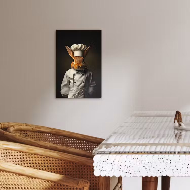 Canvas schilderij - Konijn - Kok - Dier — 4