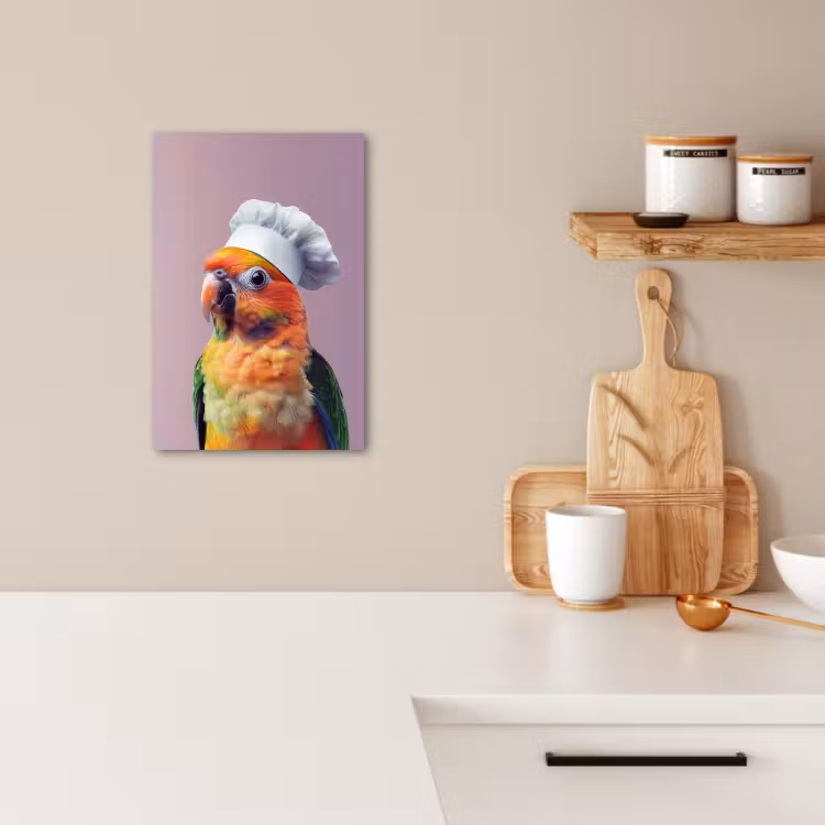 Canvas schilderij - Papegaai - Koksmuts - Nieuwsgierig - Vogel — 3