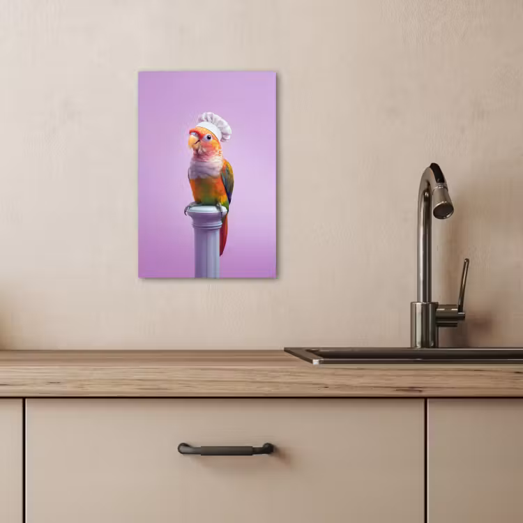 Canvas schilderij - Papegaai - Koksmuts - Pilaar - Vogel — 5