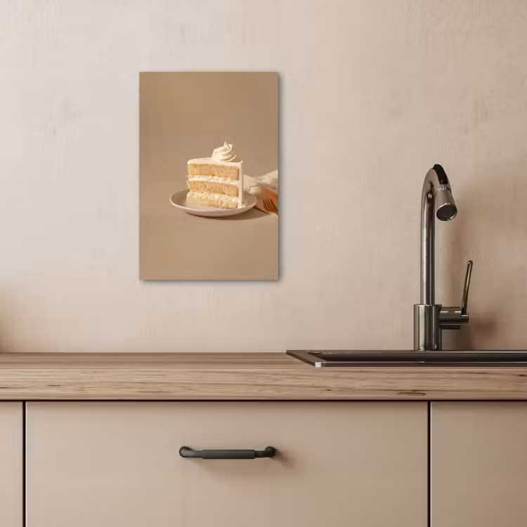 Canvas schilderij - Vanilletaart - Cake - Romig — 2