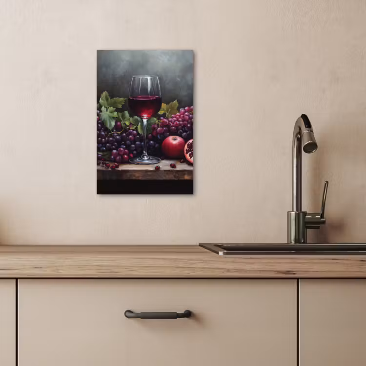 Canvas schilderij - Wijn - Fruit - Stilleven — 3