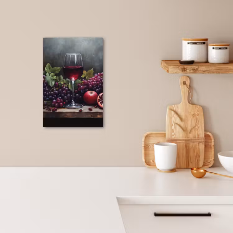 Canvas schilderij - Wijn - Fruit - Stilleven — 4