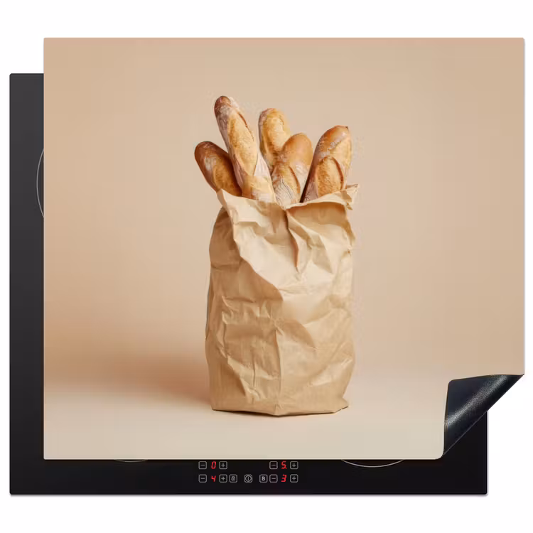 Inductie beschermer - Baguette - Brood - Stokbrood - Beige — 1