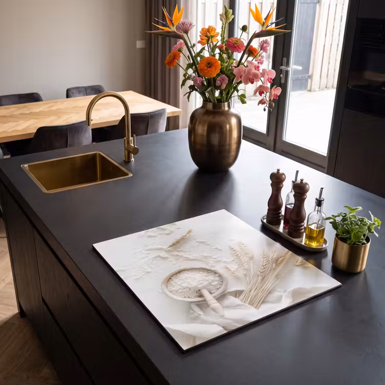 Inductie beschermer - Bloem - Hout - Tarwe — 2