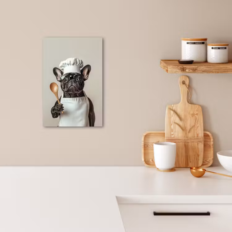 Canvas schilderij - Bril - Hond - Kok — 3