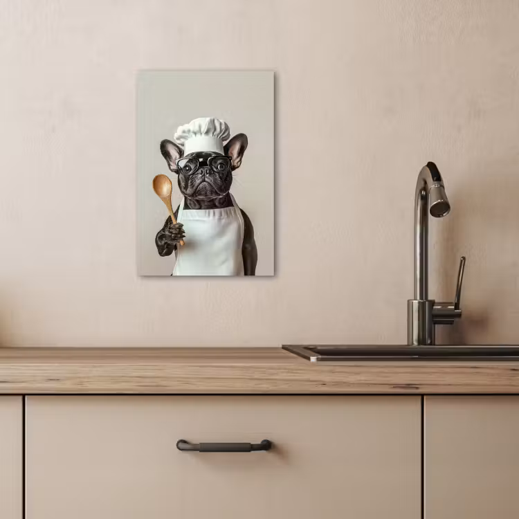 Canvas schilderij - Bril - Hond - Kok — 5
