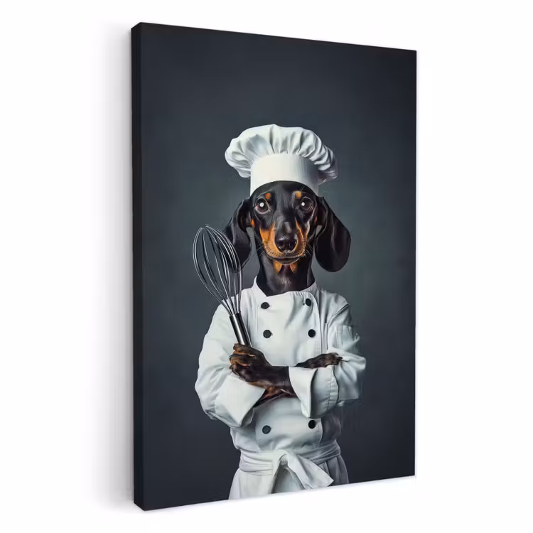 Canvas schilderij - Hond - Garde - Kok — 1