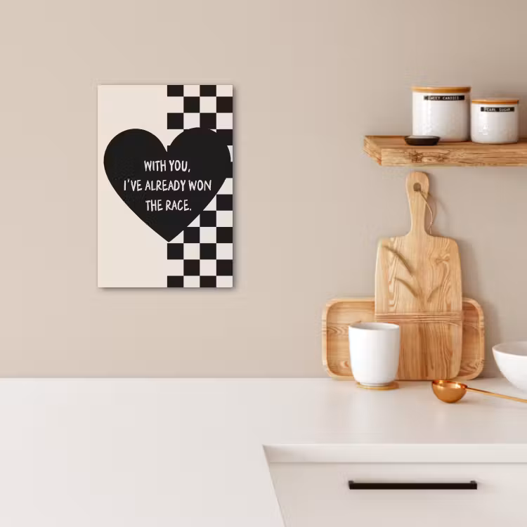 Canvas schilderij - Liefde - Beige - Race — 3