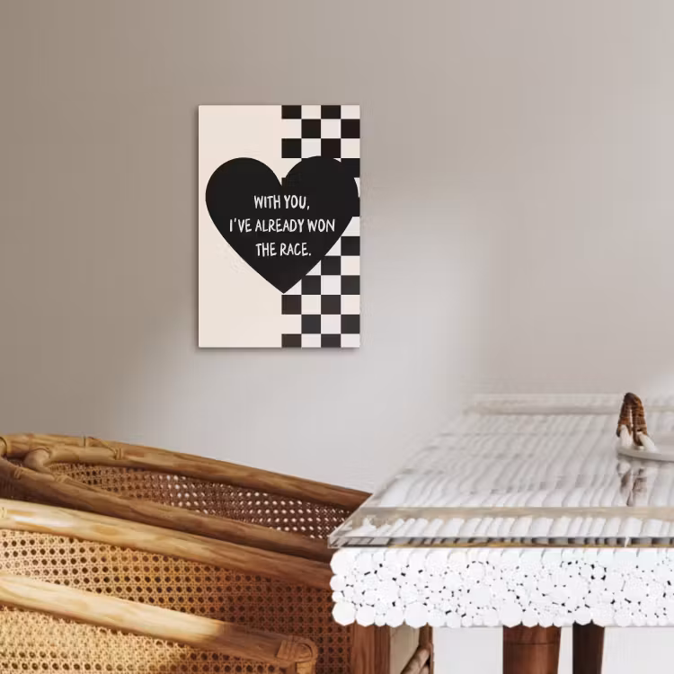 Canvas schilderij - Liefde - Beige - Race — 5