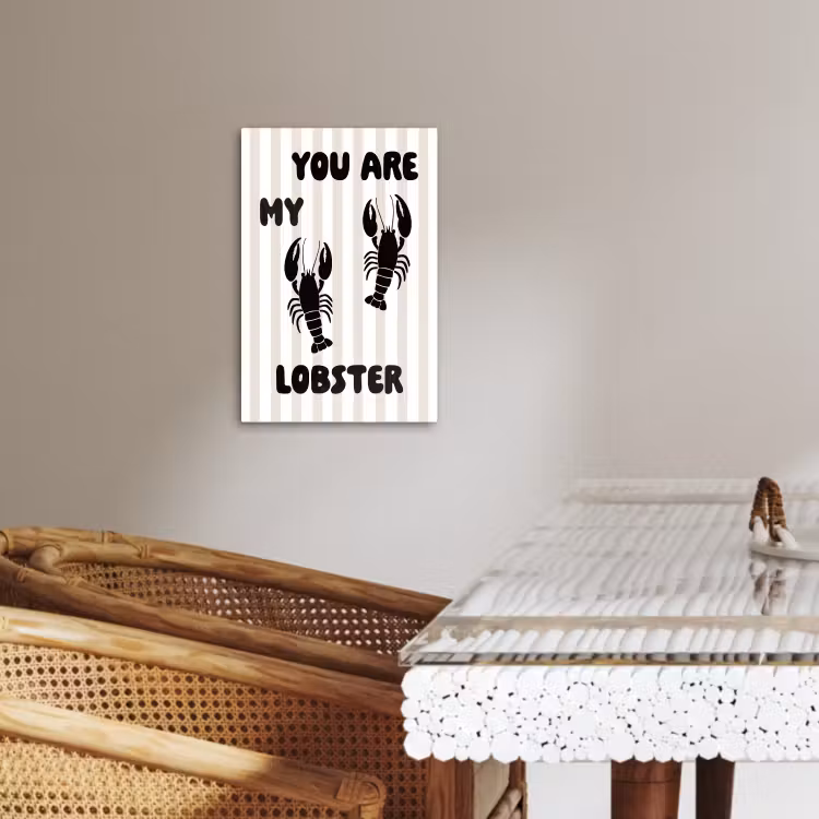 Canvas schilderij - Lobster - Beige - Minimalistisch — 5