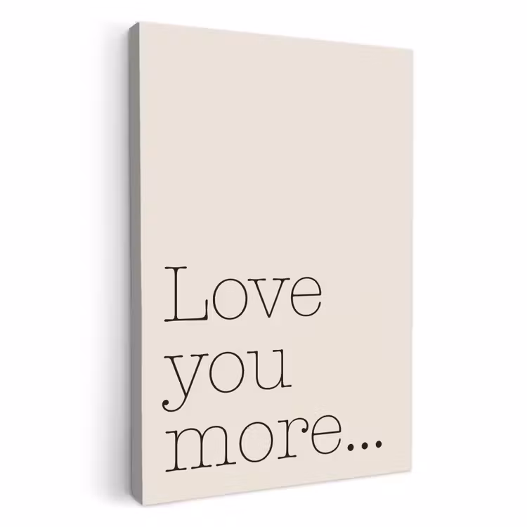 Canvas schilderij - Minimalistisch - Love - Beige — 1
