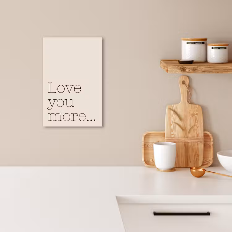 Canvas schilderij - Minimalistisch - Love - Beige — 3