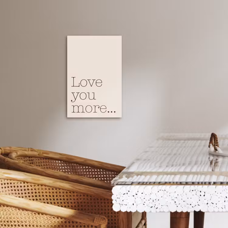 Canvas schilderij - Minimalistisch - Love - Beige — 4