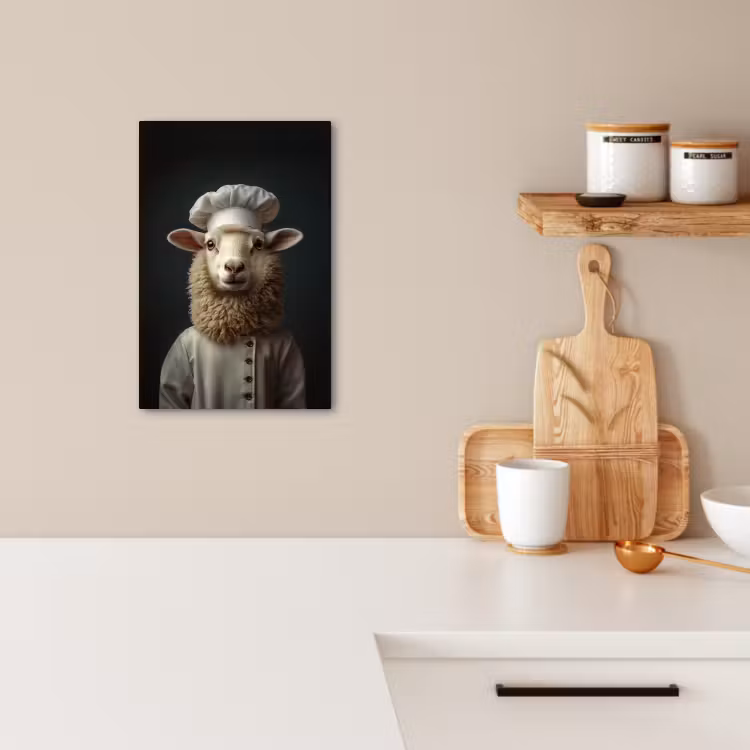 Canvas schilderij - Schaap - Wol - Kok — 3