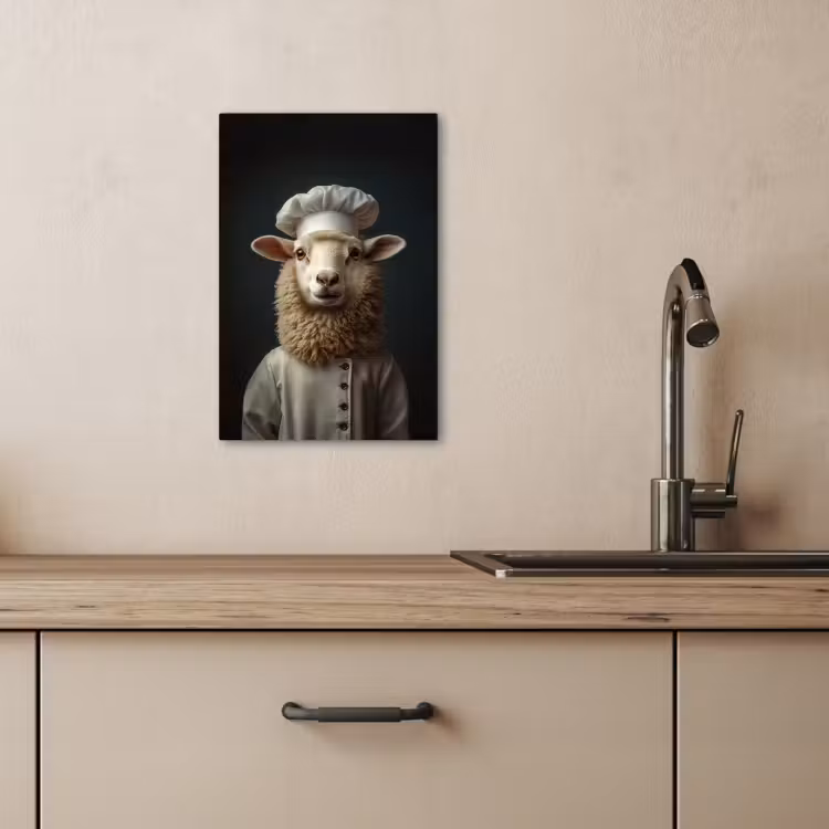 Canvas schilderij - Schaap - Wol - Kok — 4