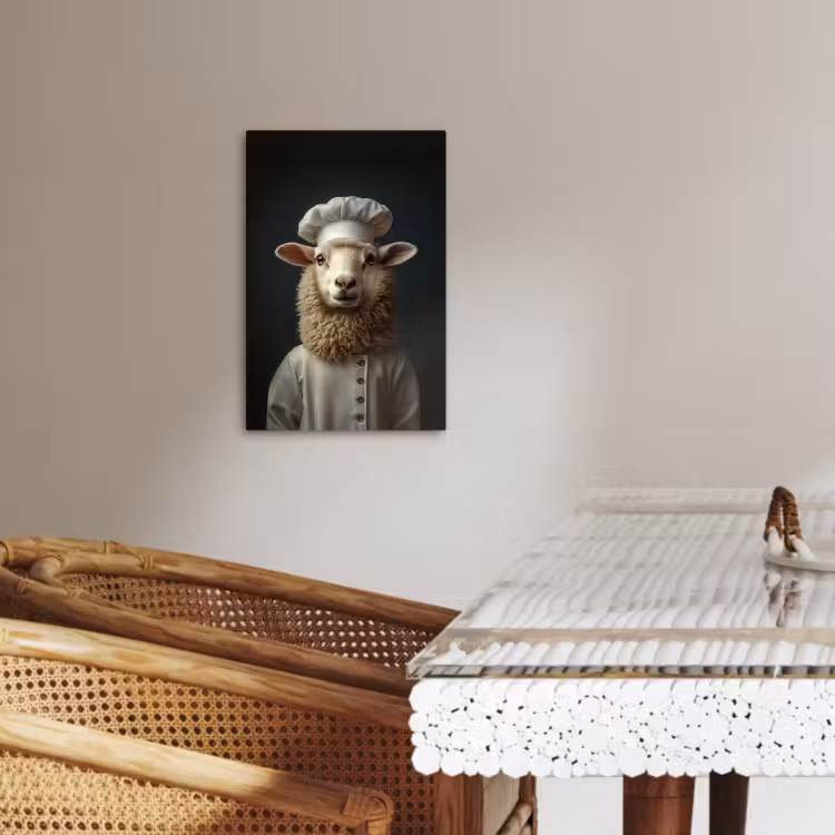 Canvas schilderij - Schaap - Wol - Kok — 5